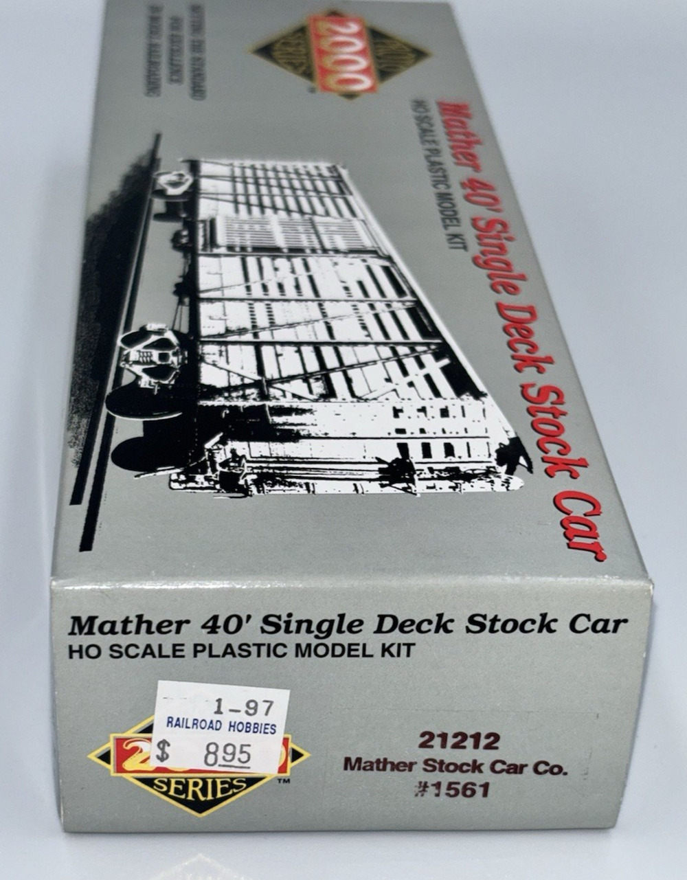 NIB Proto 2000 HO Scale Mather Stock Car Co 40' Single Deck Stock Car Kit #1561